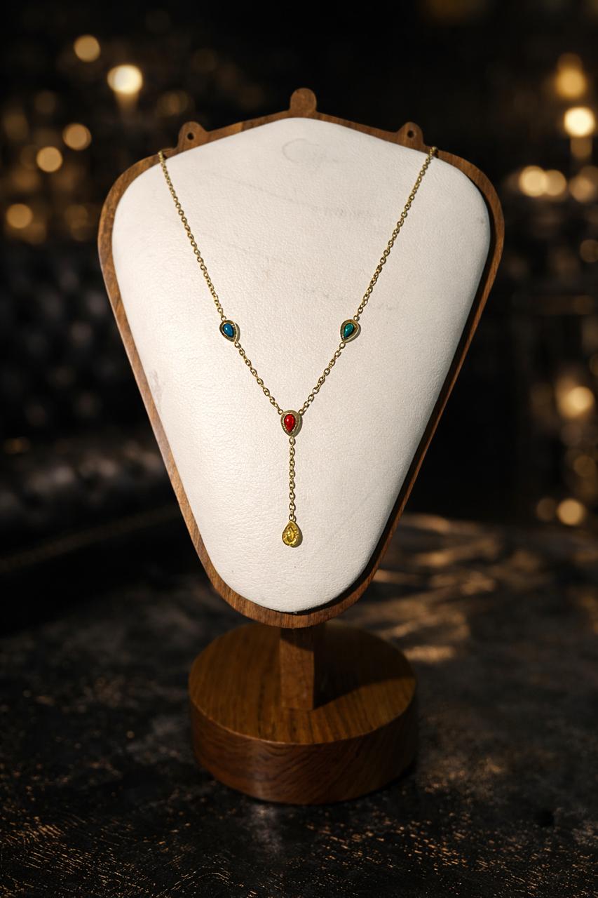 Bloomk Aurora Gem Drop Necklace ✨